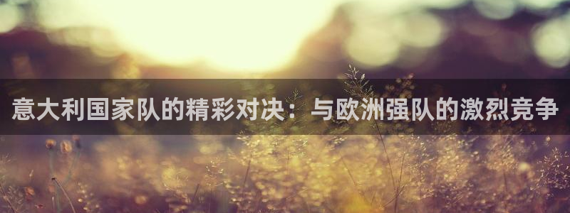 意大利国家队的精彩对决：与欧洲强队的激烈竞争