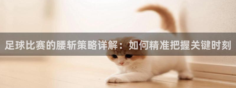 足球比赛的腰斩策略详解：如何精准把握关键时刻
